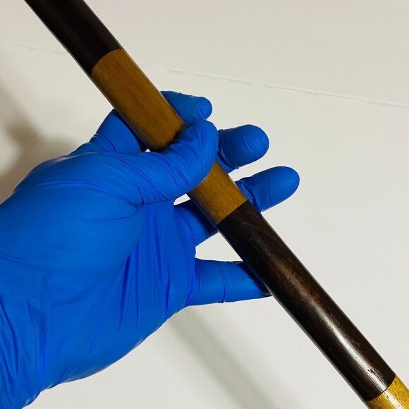 Rare & Unique VTG Wooden Hand Carved Walking Cane Red Eyes Dragon Stick Handle. - Picture 7 of 17